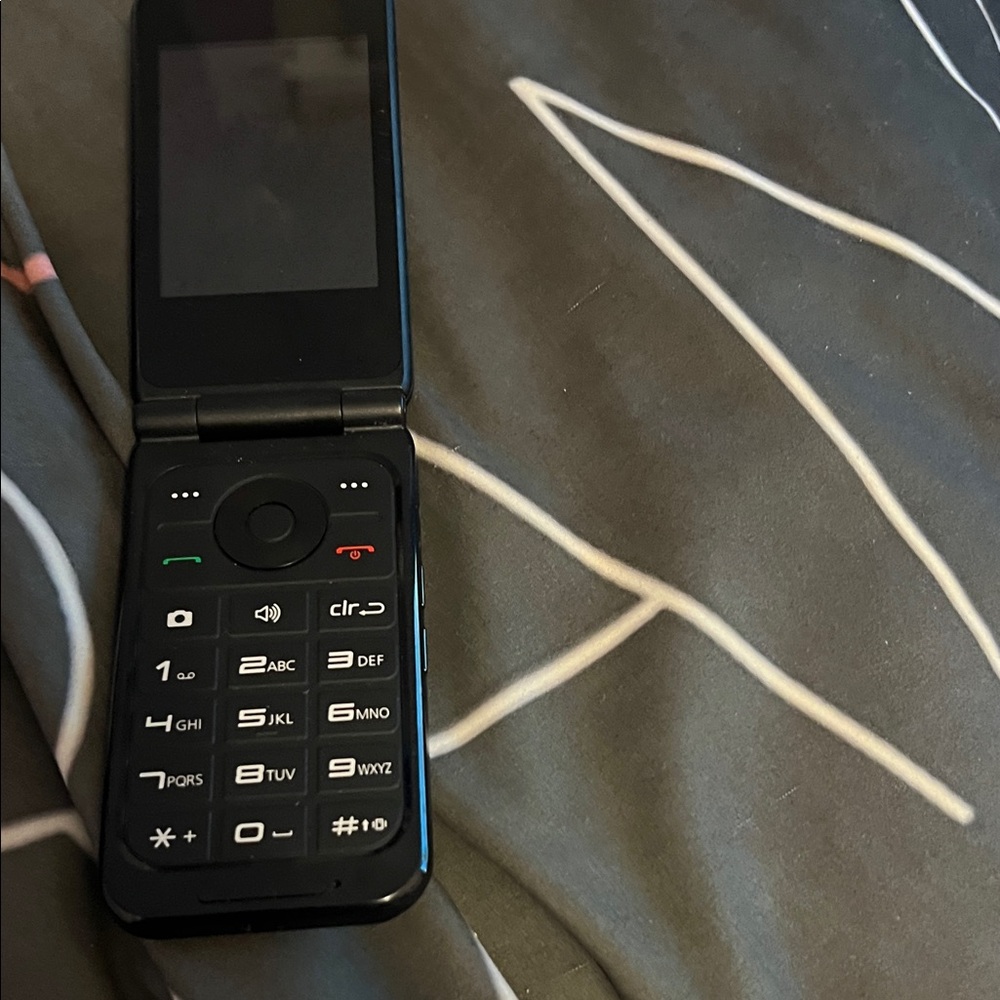 Sleek Black Flip Phone
